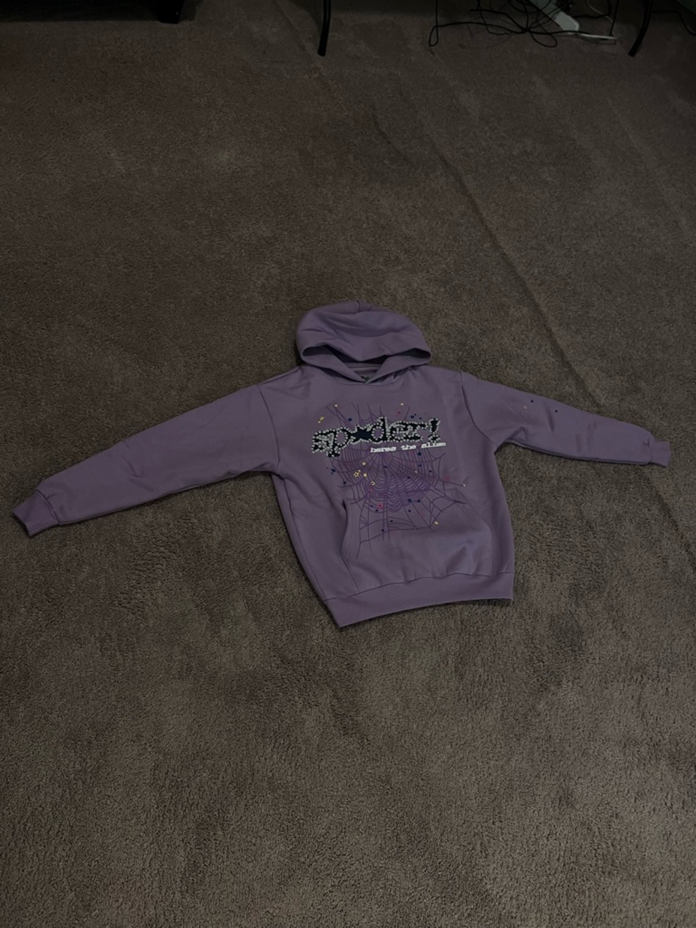 Sp5der Açaí Hoodie 'Purple'